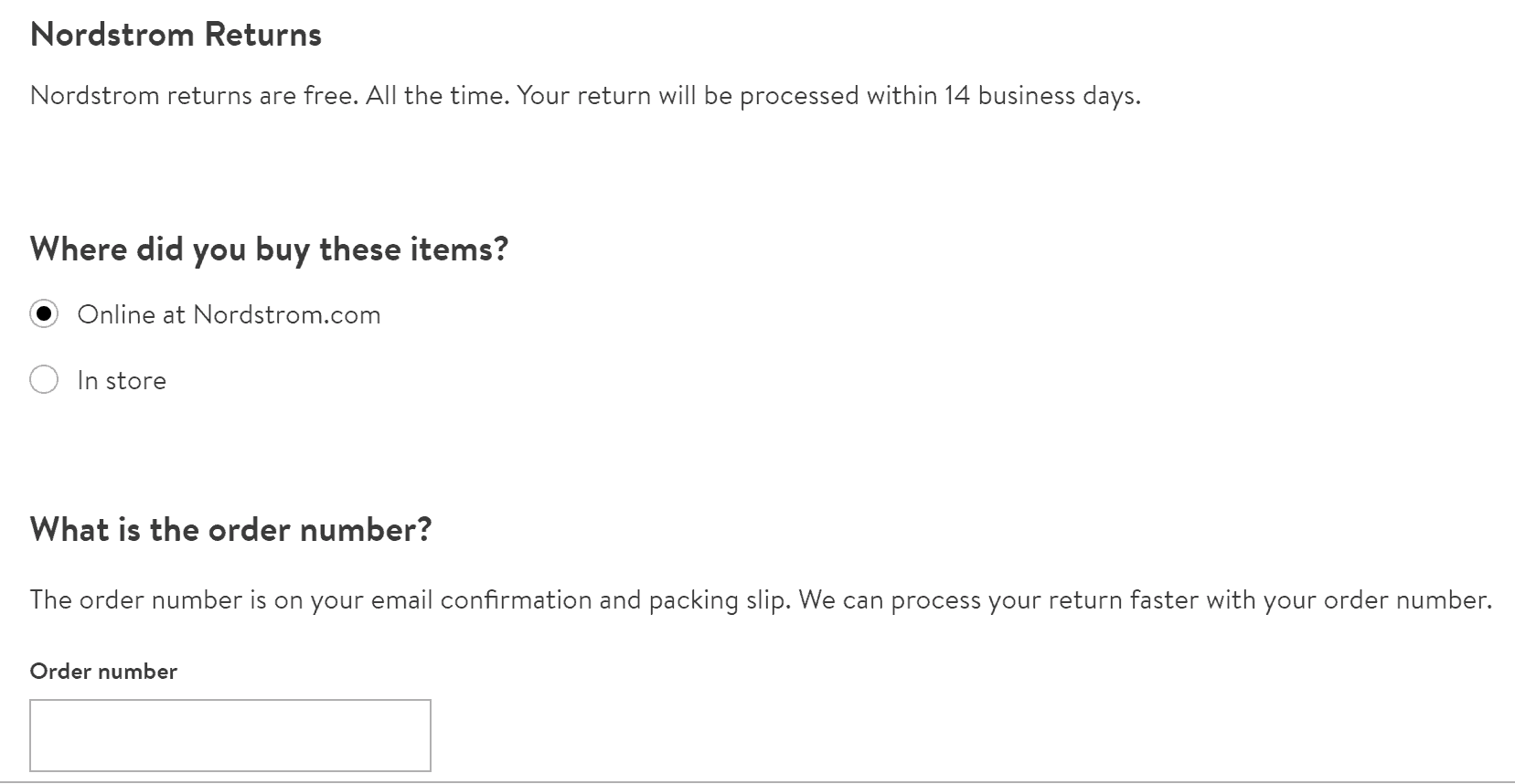 nordstrom return policy