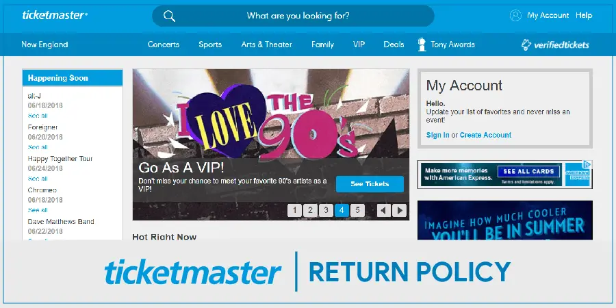 Ticketmaster Return Policy | Detailed return policy