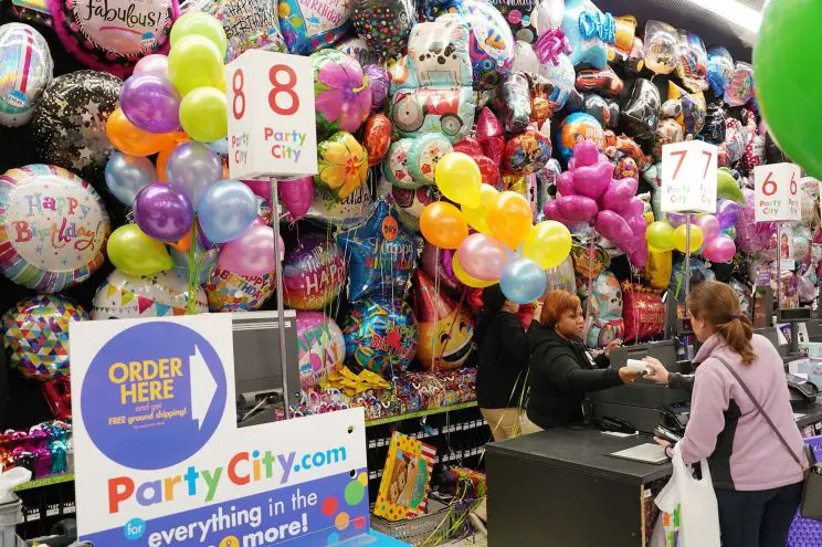 Party City Return Policy store counter