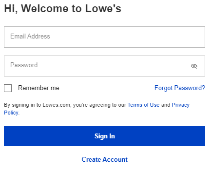 Lowes Log in