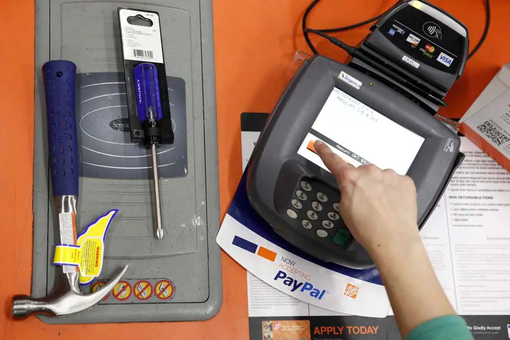 Home Depot PayPal Counter