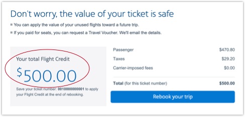 American Airlines Flight Credits