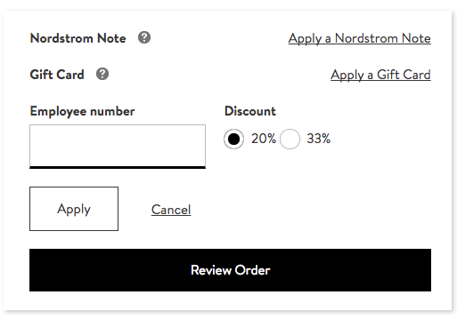 Nordstrom.com employee discount