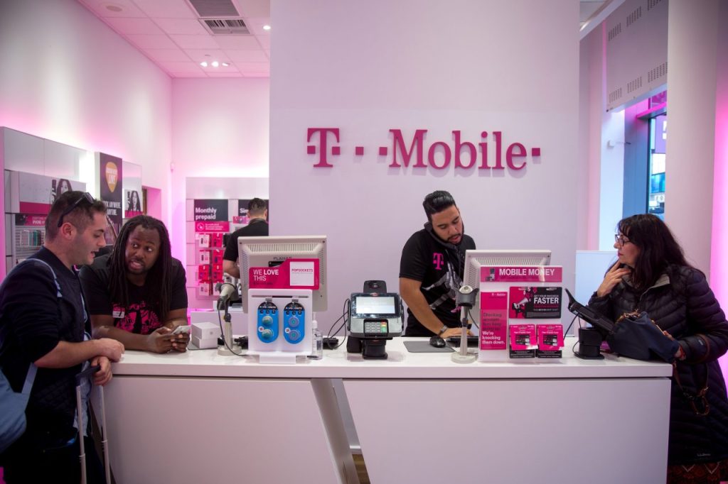 T-mobile employees working