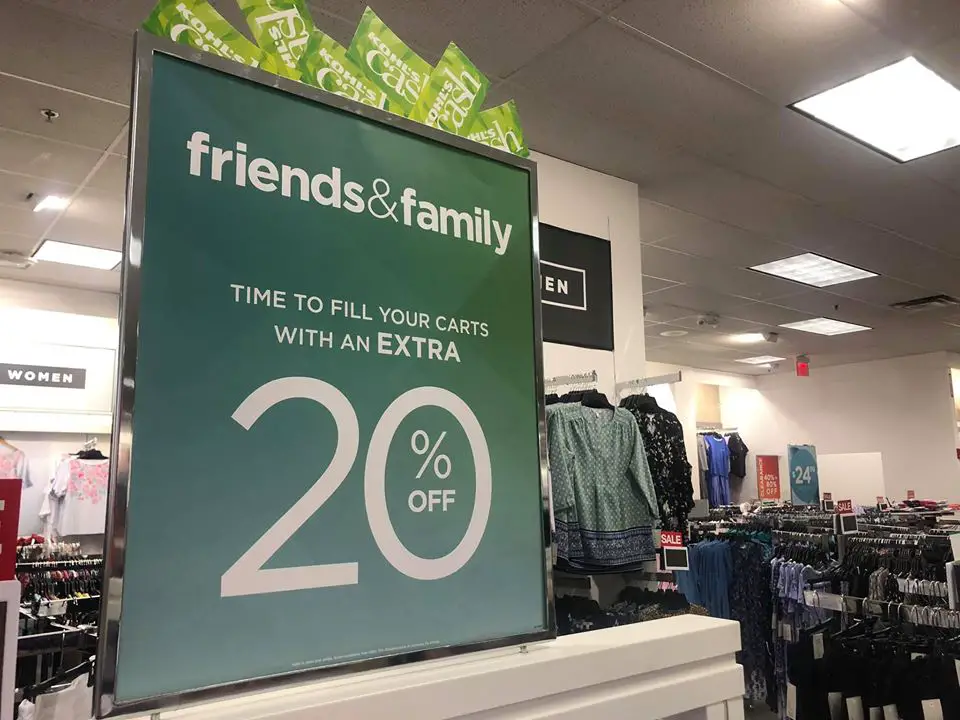 Kohl's friends and family sale