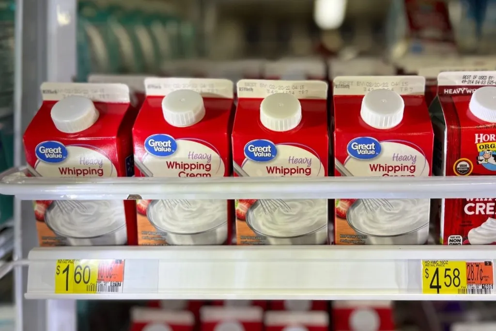 Where is heavy cream in Walmart